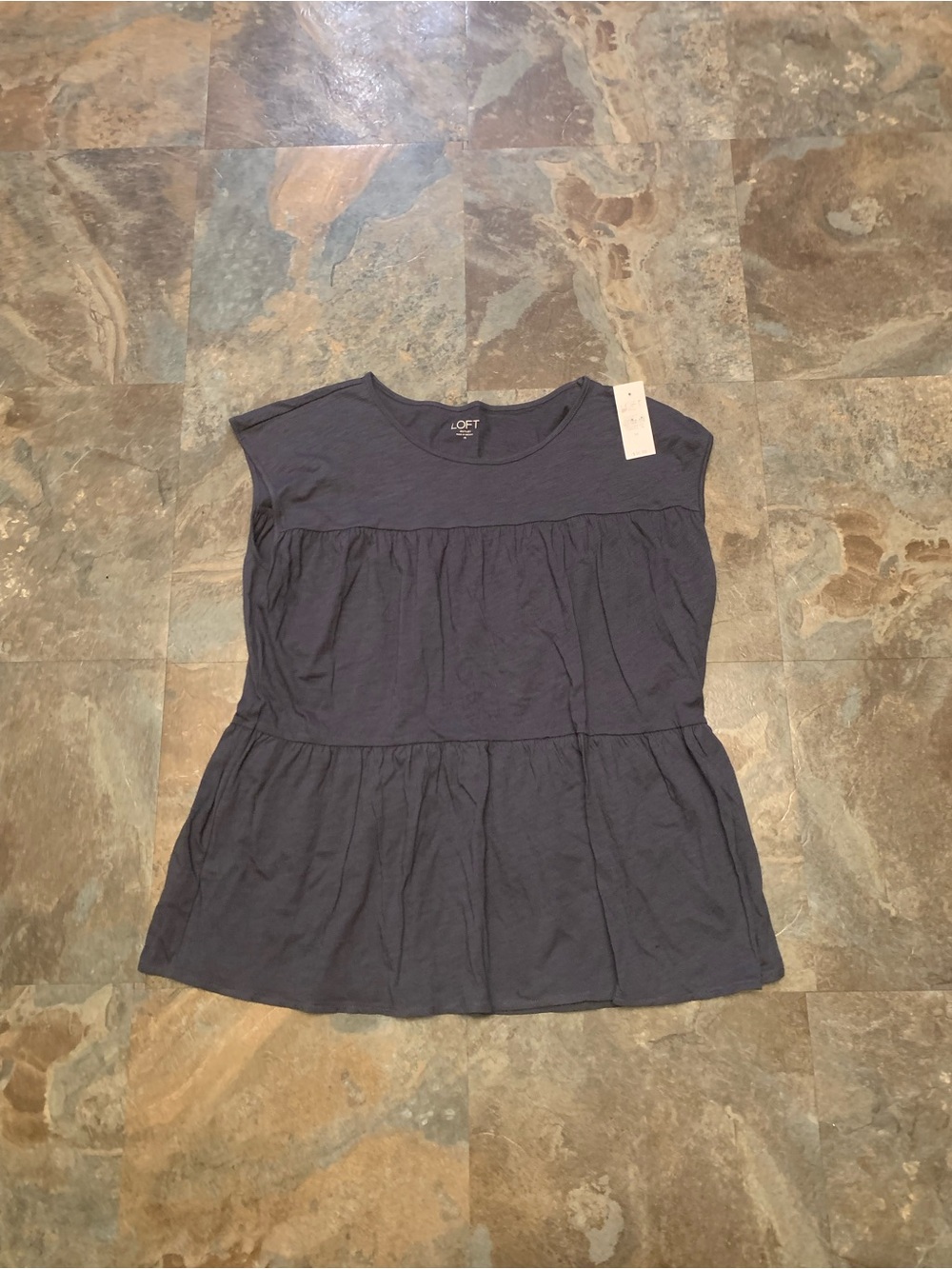 Grey LOFT top, size M. NWT